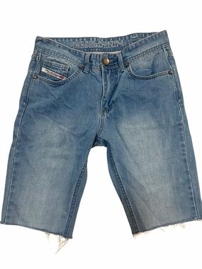 Vintage Y2K Diesel Denim Cutoff Bermuda Shorts Light Wash Size 30